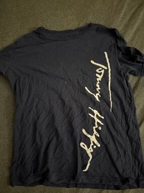 Tommy Hilfiger Navy Tee with Diagonal Script Logo